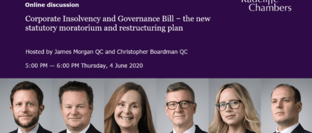 Video: Corporate Insolvency and Governance Bill - the new statutory moratorium and restructuring plan