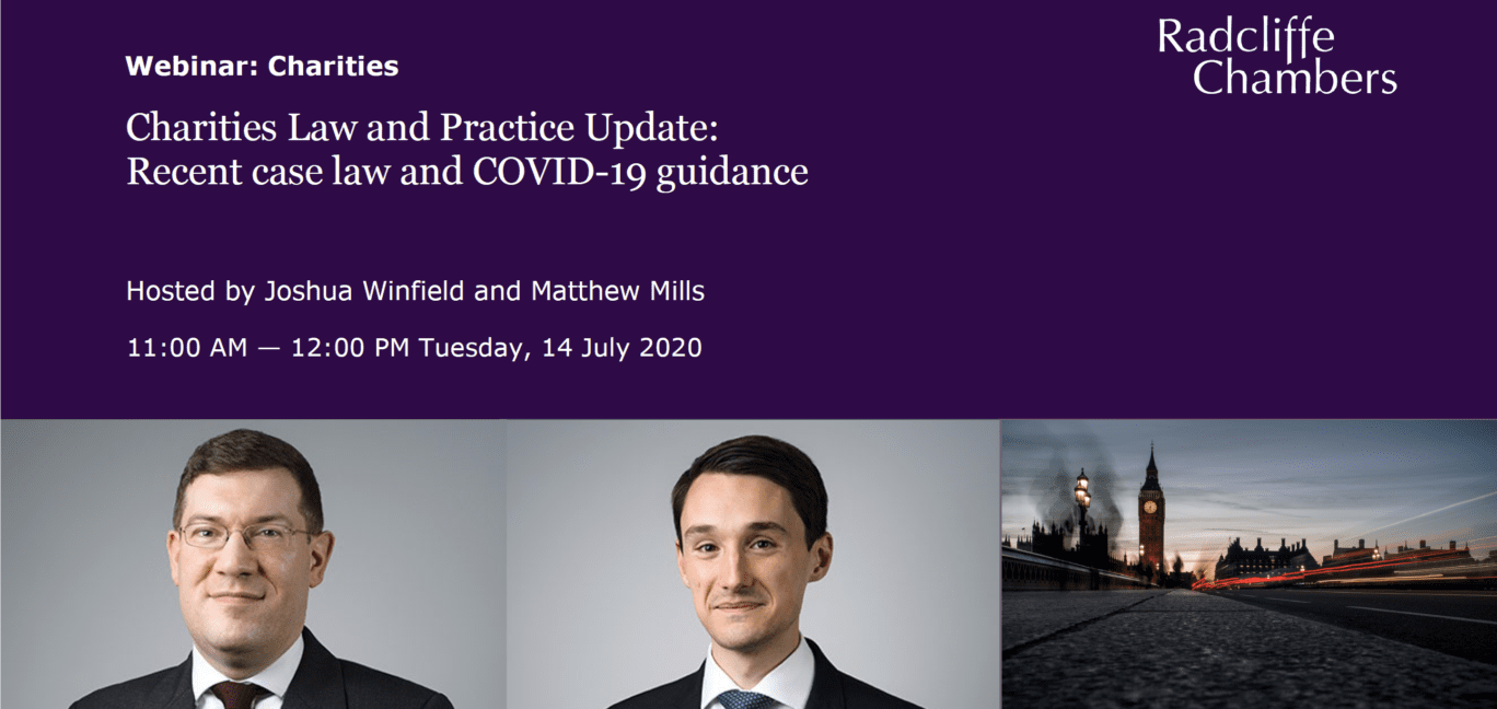 Video: Charities law and practice update: recent case law and COVID-19 guidance