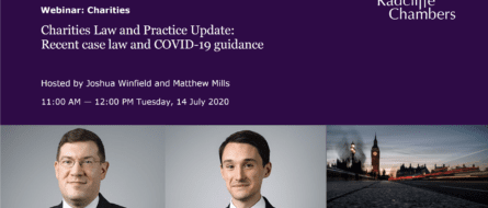Video: Charities law and practice update: recent case law and COVID-19 guidance