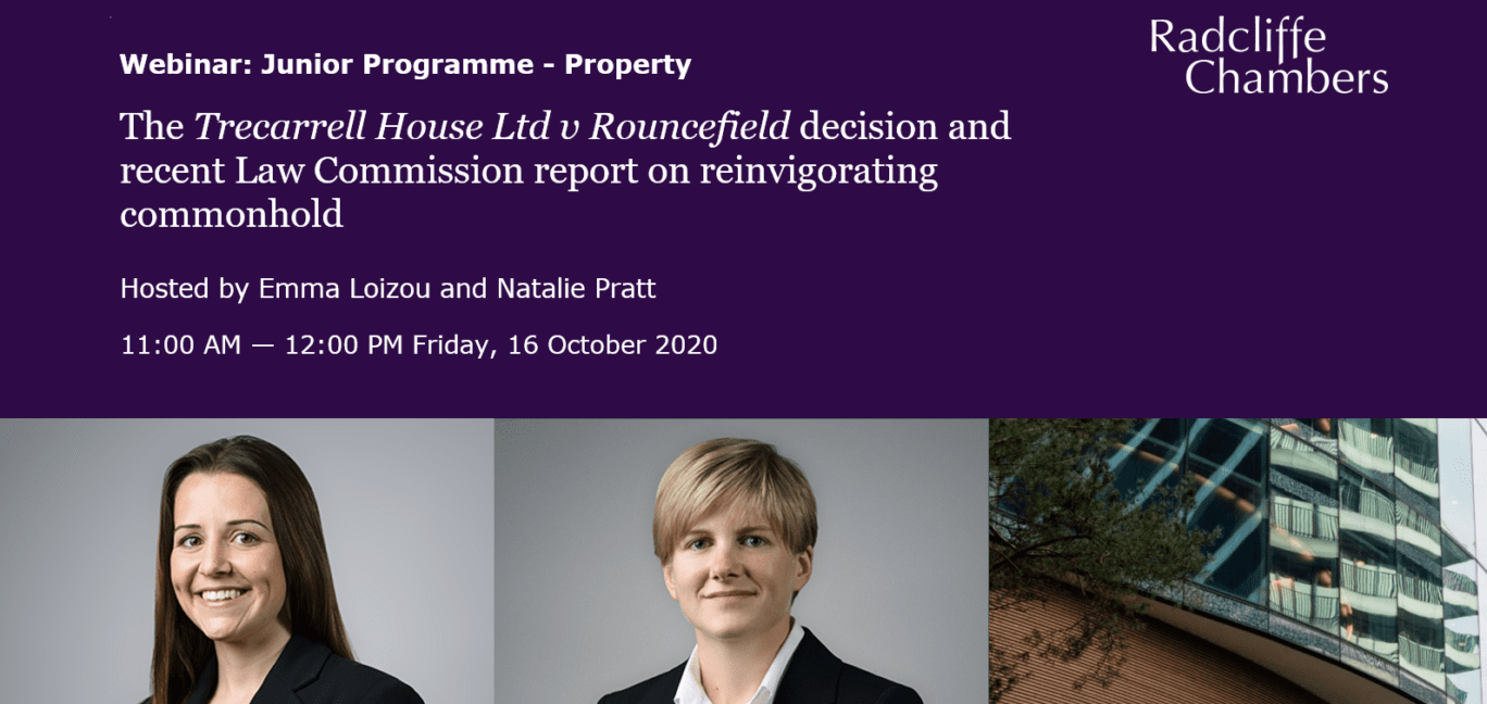 Video: Junior Programme: Property - Trecarrell House Ltd v Rouncefield and the recent Law Commission report