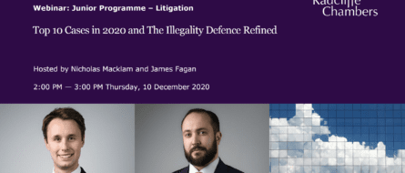 Video: Junior Programme: Litigation - Top 10 Cases in 2020 and The Illegality Defence Refined