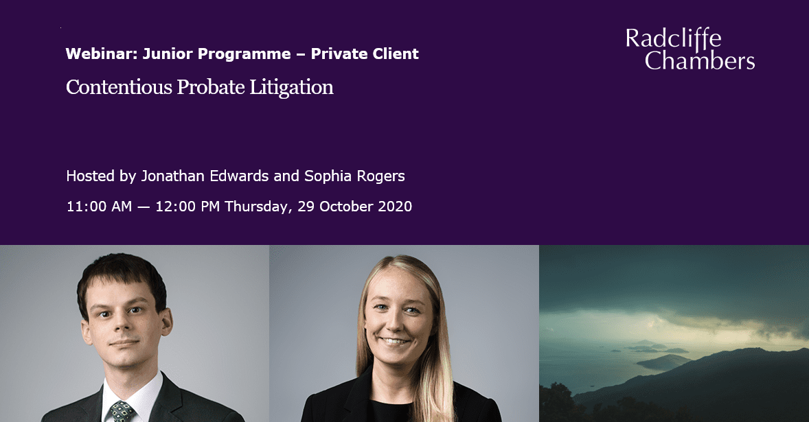 Video: Junior Programme: Private Client - Contentious Probate Litigation