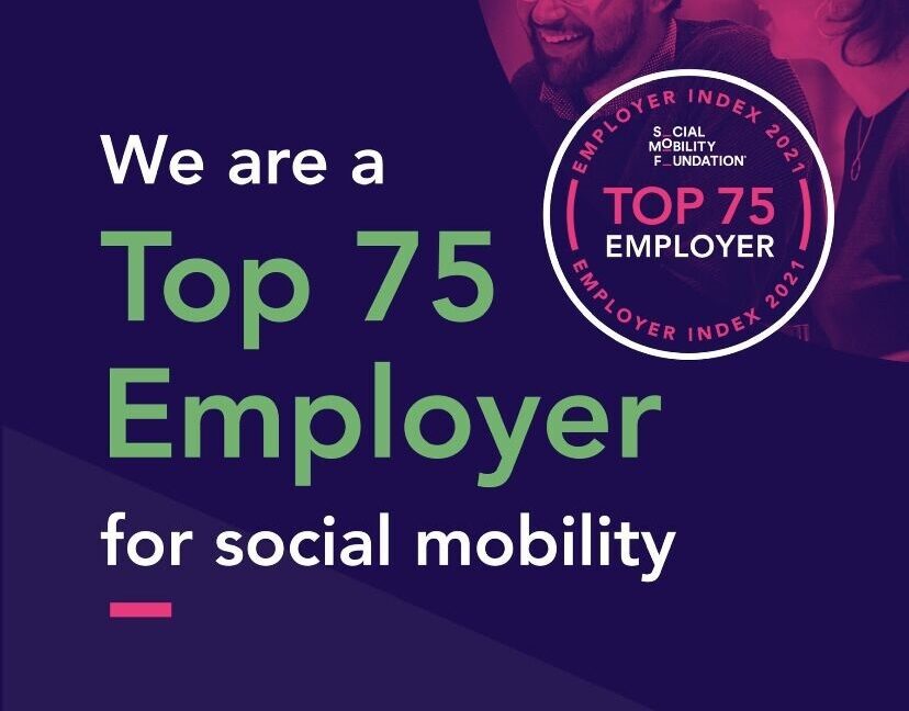 Radcliffe Chambers recognised as a Top 75 employer in the 2021 Social Mobility Employment Index