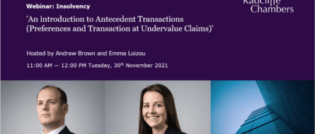 An introduction to Antecedent Transactions (Preferences and Transaction at Undervalue Claims) - Junior Programme: Insolvency