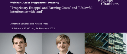Proprietary Estoppel and Farming Cases and Unlawful interference with land - Junior Programme: Real Estate